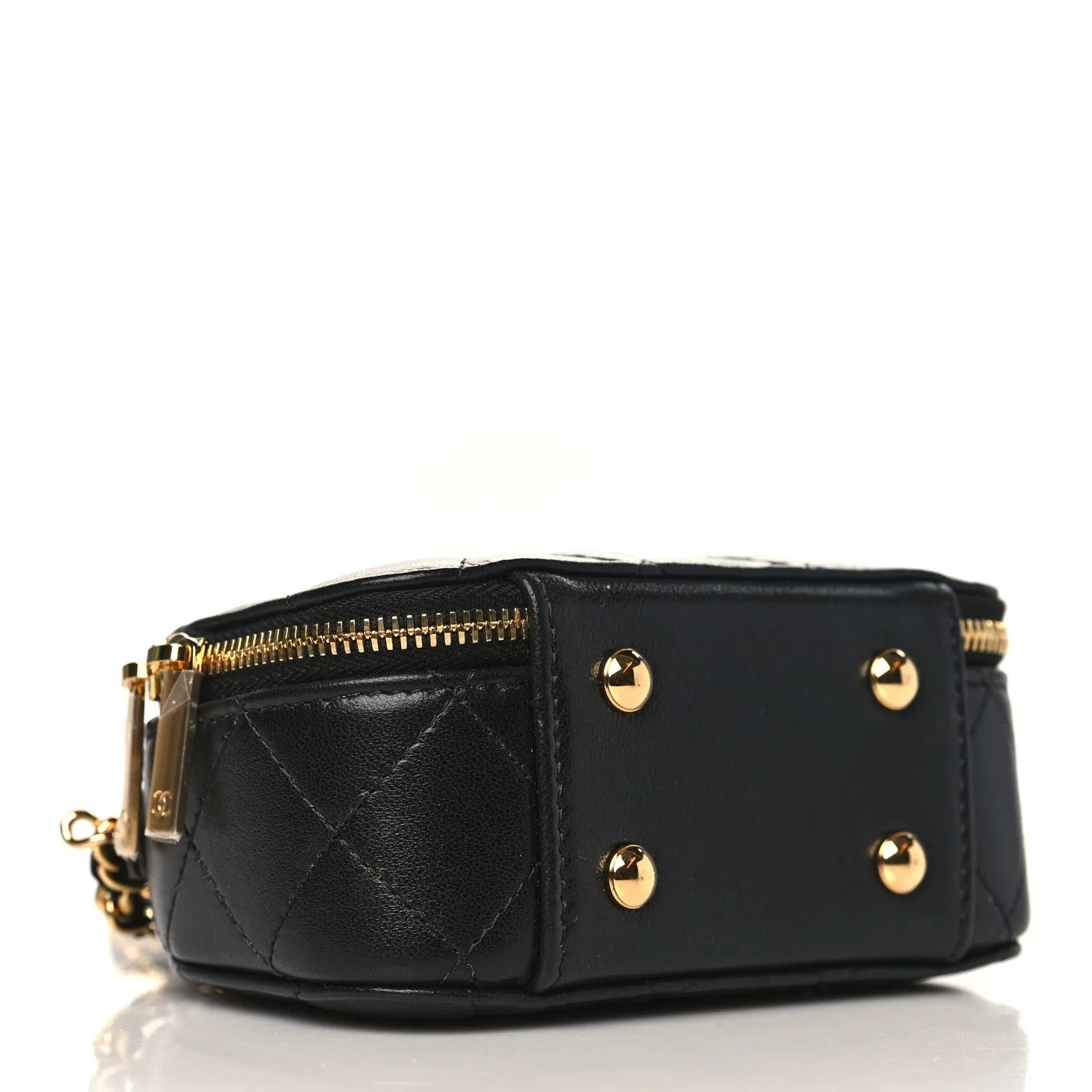 CHANEL QUILTED LAMBSKIN SMALL CHIC RIVIERA TOP HANDLE BAG