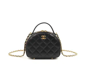CHANEL QUILTED LAMBSKIN SMALL CHIC RIVIERA TOP HANDLE BAG