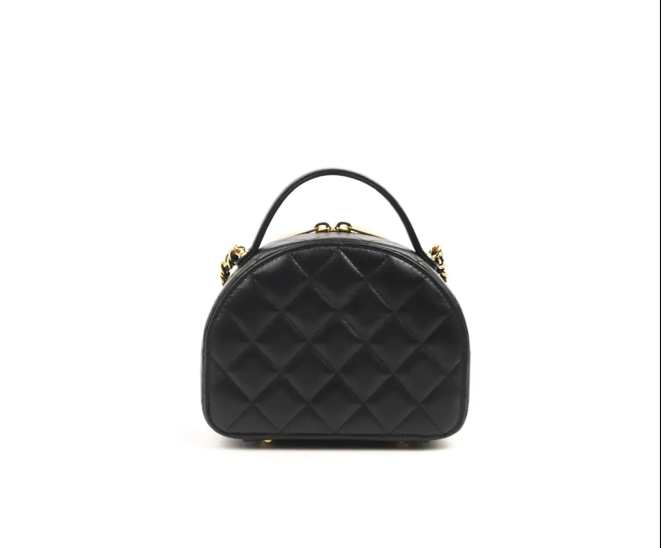 CHANEL QUILTED LAMBSKIN SMALL CHIC RIVIERA TOP HANDLE BAG