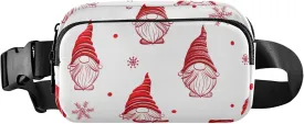 Christmas Gnomes White Fanny Pack for Women Waterproof Belt Bag Hip Pouch Designer Crossbody Waist Bag