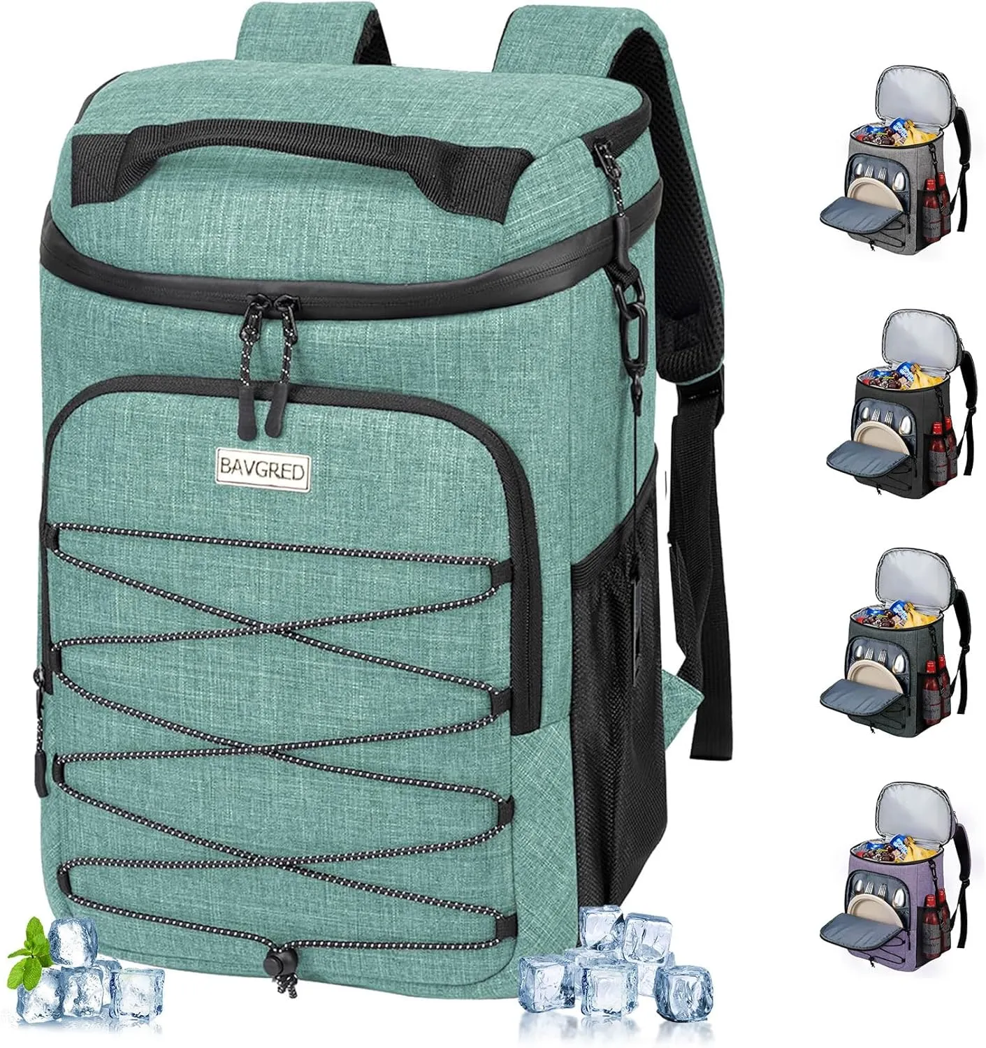 Cooler Backpack Insulated Leak Proof 30 Cans for Men Women,Waterproof Soft Cooler BagLightweight Ice Chest Lunch Backpack for Beach Camping Picnic Travel Worksite Fishing