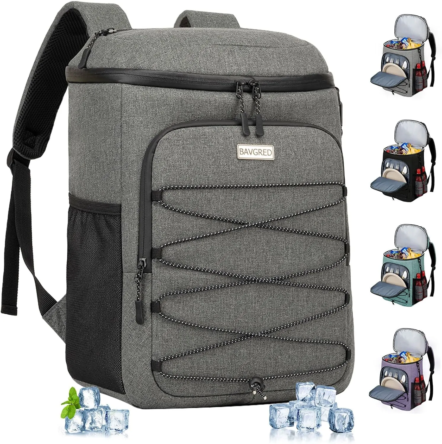 Cooler Backpack Insulated Leak Proof 30 Cans for Men Women,Waterproof Soft Cooler BagLightweight Ice Chest Lunch Backpack for Beach Camping Picnic Travel Worksite Fishing