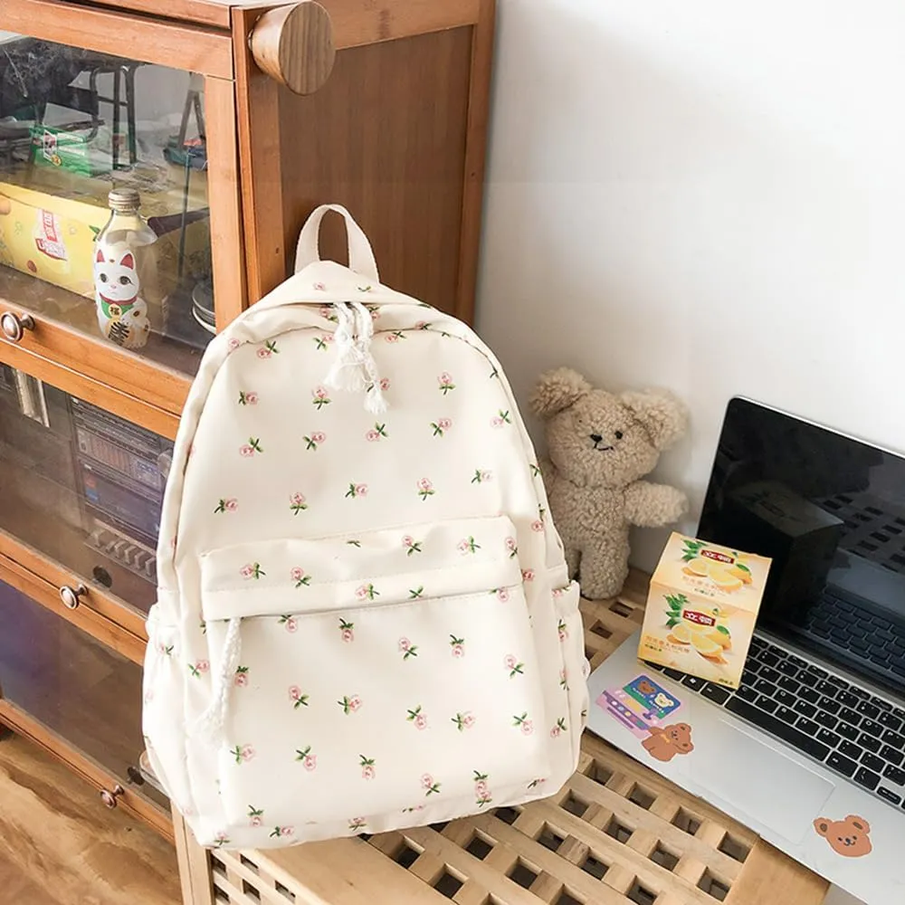 Cotton Canvas Backpacks for Women Backpack Purse Fashion Casual Travel Daypack