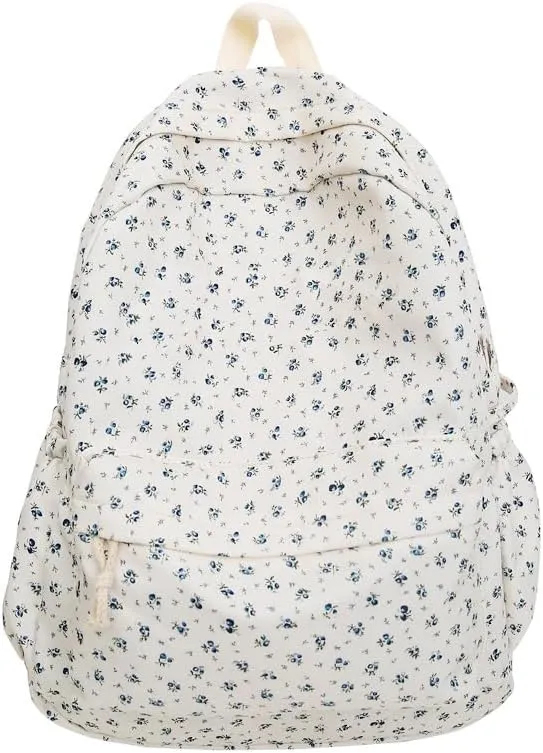 Cotton Canvas Backpacks for Women Backpack Purse Fashion Casual Travel Daypack