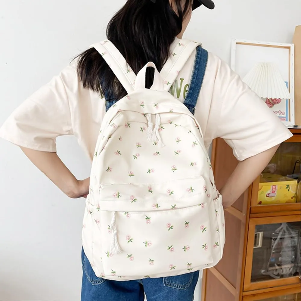 Cotton Canvas Backpacks for Women Backpack Purse Fashion Casual Travel Daypack