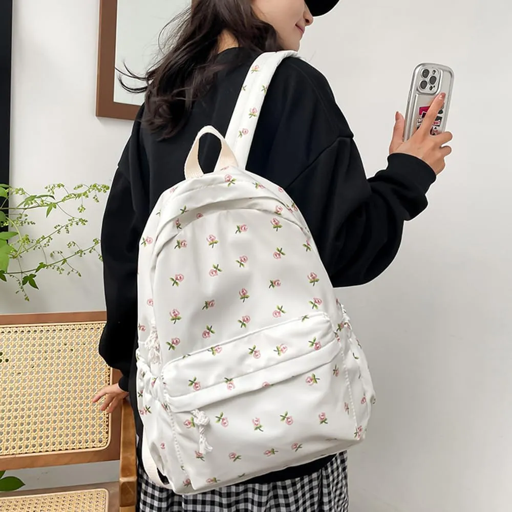 Cotton Canvas Backpacks for Women Backpack Purse Fashion Casual Travel Daypack