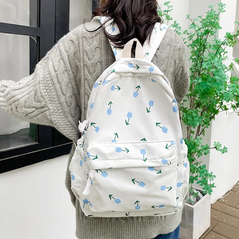 Cotton Canvas Backpacks for Women Backpack Purse Fashion Casual Travel Daypack