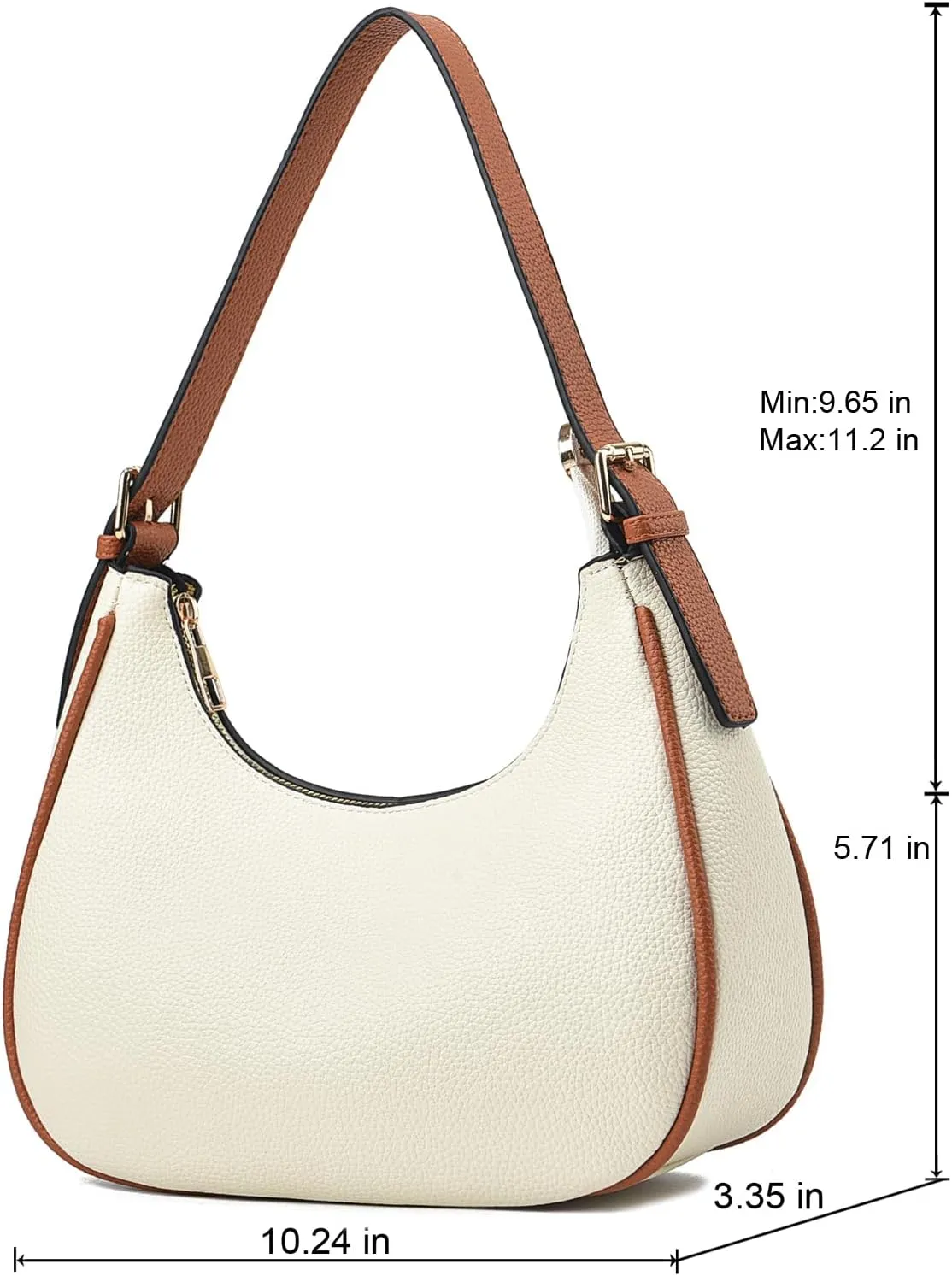 CROJUYI Small Crescent Shoulder Bags Purses for Women Retro Classic Clutch Hobo Tote Purse and Handbag Cute Crossbody Bags