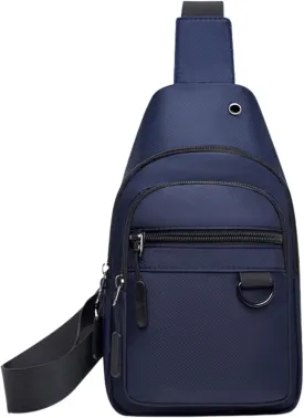 Crossbody Small Backpack Casual Sling Daypack for Men & Women Waterproof Chest Bag Lightweight Shoulder Bag for Travel,Shopping,Athletic,Jogging,Hiking,Running Blue