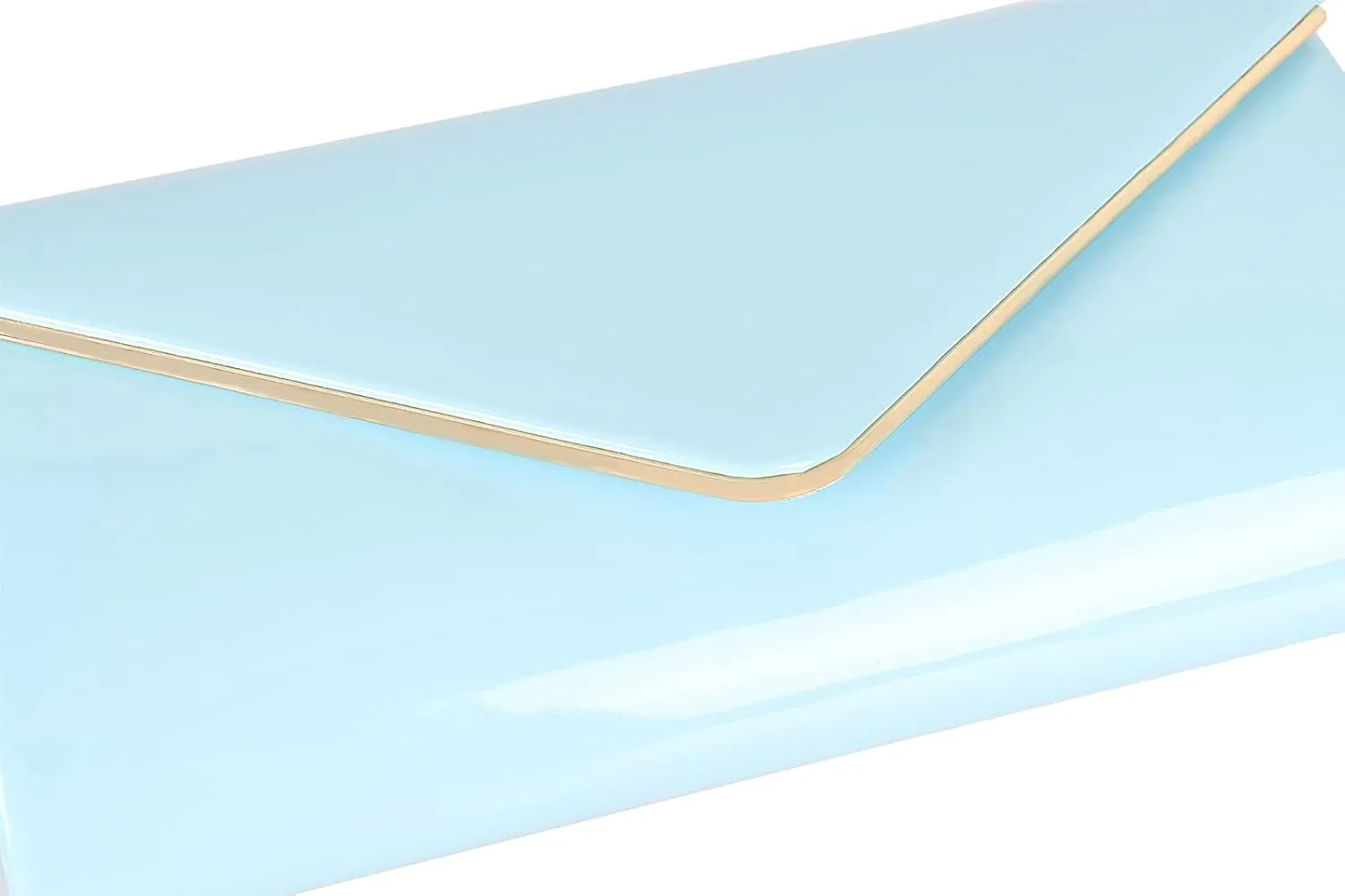 Dexmay Patent Leather Envelope Clutch Purse Shiny Candy Foldover Clutch Evening Bag for Women