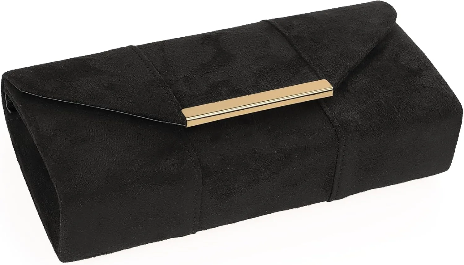 Dexmay Women Faux Suede Envelope Clutch Purse Evening Velvet Handbag Foldover Shoulder Crossbody Bag