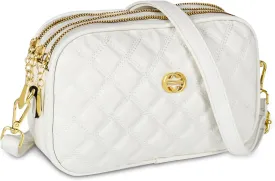 EXTREE Quilted Crossbody Bag, Trendy Design Shoulder Purse