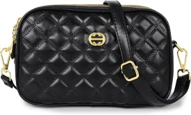 EXTREE Quilted Crossbody Bag, Trendy Design Shoulder Purse