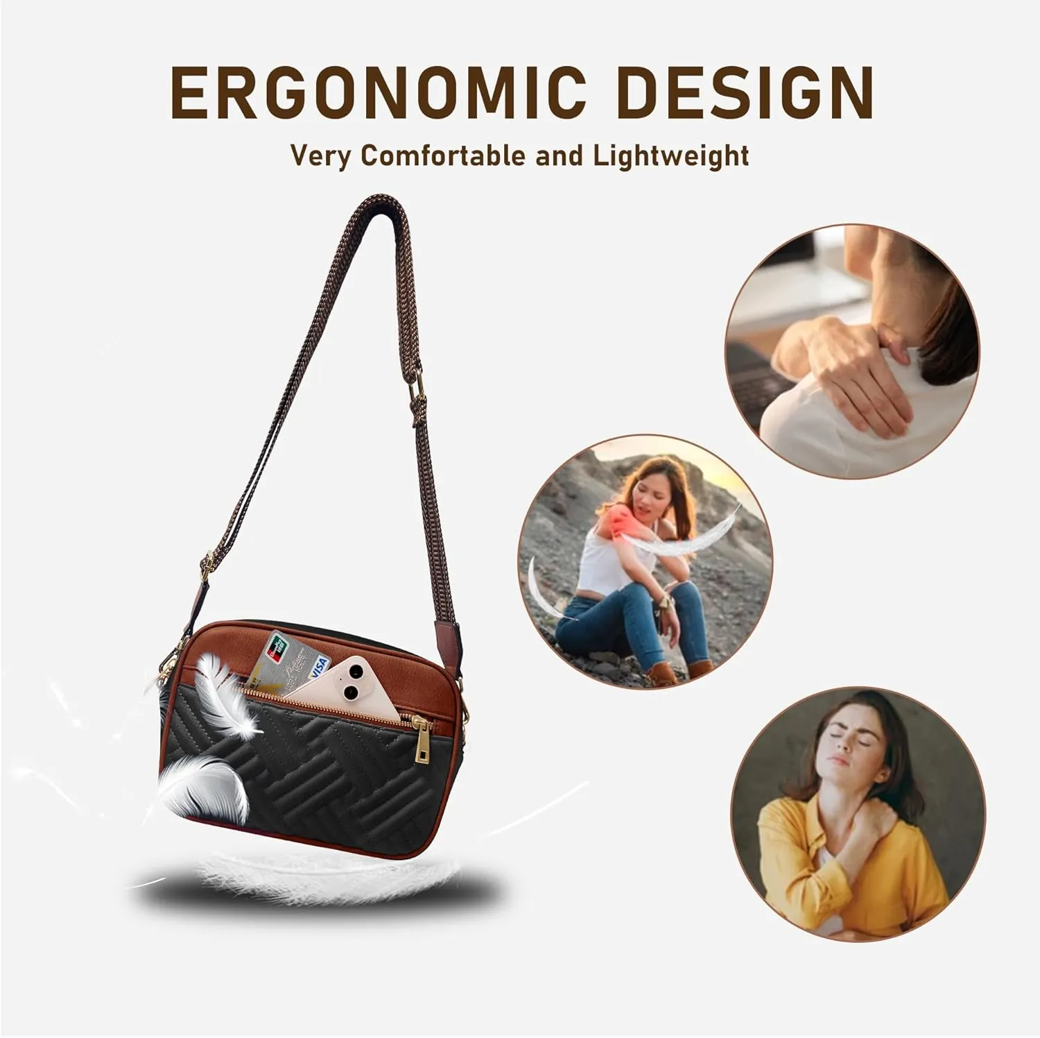 Fancy Forest Crossbody Bags for Women - Trendy Vegan Leather Small Purse, Travel-Ready Designer Accessory