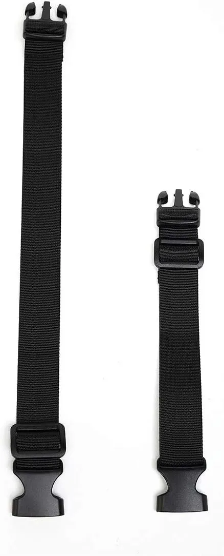 Fanny Pack [Belt] [Extender] Adjustable Elastic [Strap], Waist Bag Shoulder [Strap] Extension for Holographic Women's Bag/Waterproof [Belt] Bag & Connect luggage - 2 Pack - Black