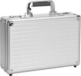 File Organizer Storage Box - 14.2 x 9.4 x 4.5 Inch Medium, Portable Locking Storage Totes with Dual Combination Locks for Cash, Documents & Valuables - Silver