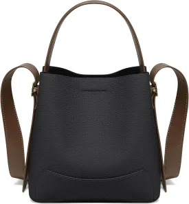 FOXLOVER Leather Bucket Tote Purse for Women Designer Tote Bag and Handbags Shoulder Bag with Pockets and Magnetic Snap