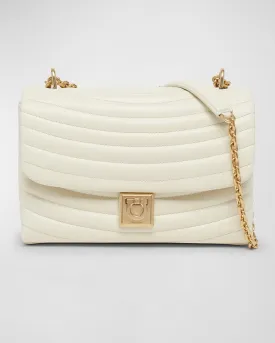 Gancio Quilted Leather Shoulder Bag