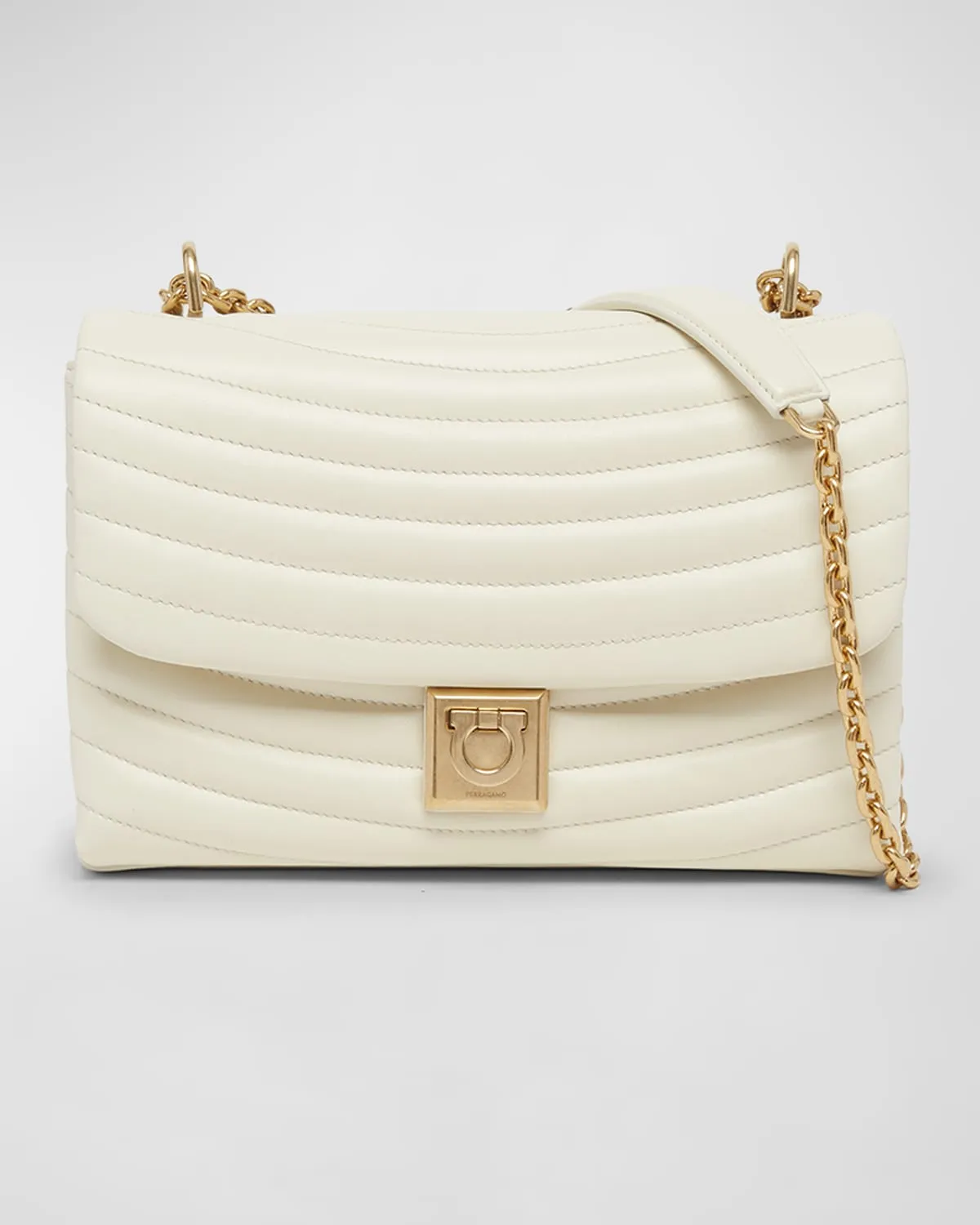 Gancio Quilted Leather Shoulder Bag