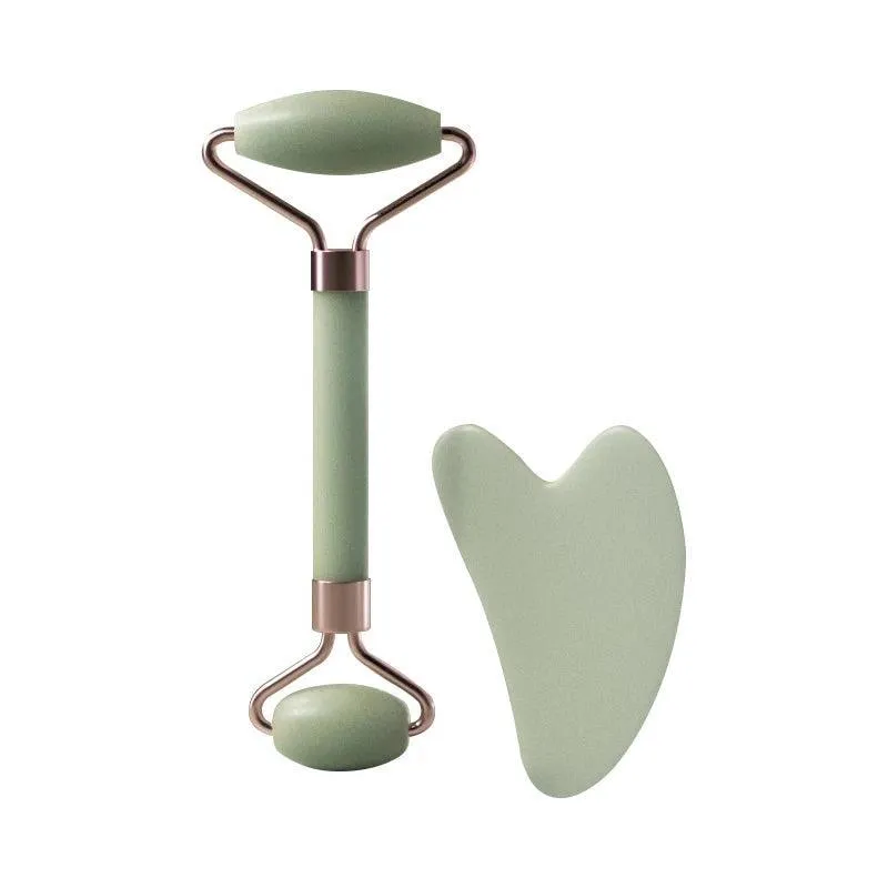 Gua Sha & Face Roller, Eco-Friendly, Lymphatic Drainage, Facial Sculpting, Smooth Rolling, Convenient Size, Boosts Circulation