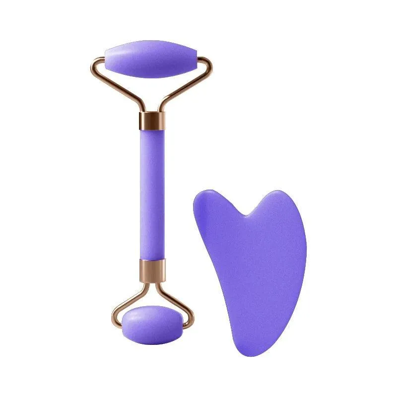 Gua Sha & Face Roller, Eco-Friendly, Lymphatic Drainage, Facial Sculpting, Smooth Rolling, Convenient Size, Boosts Circulation