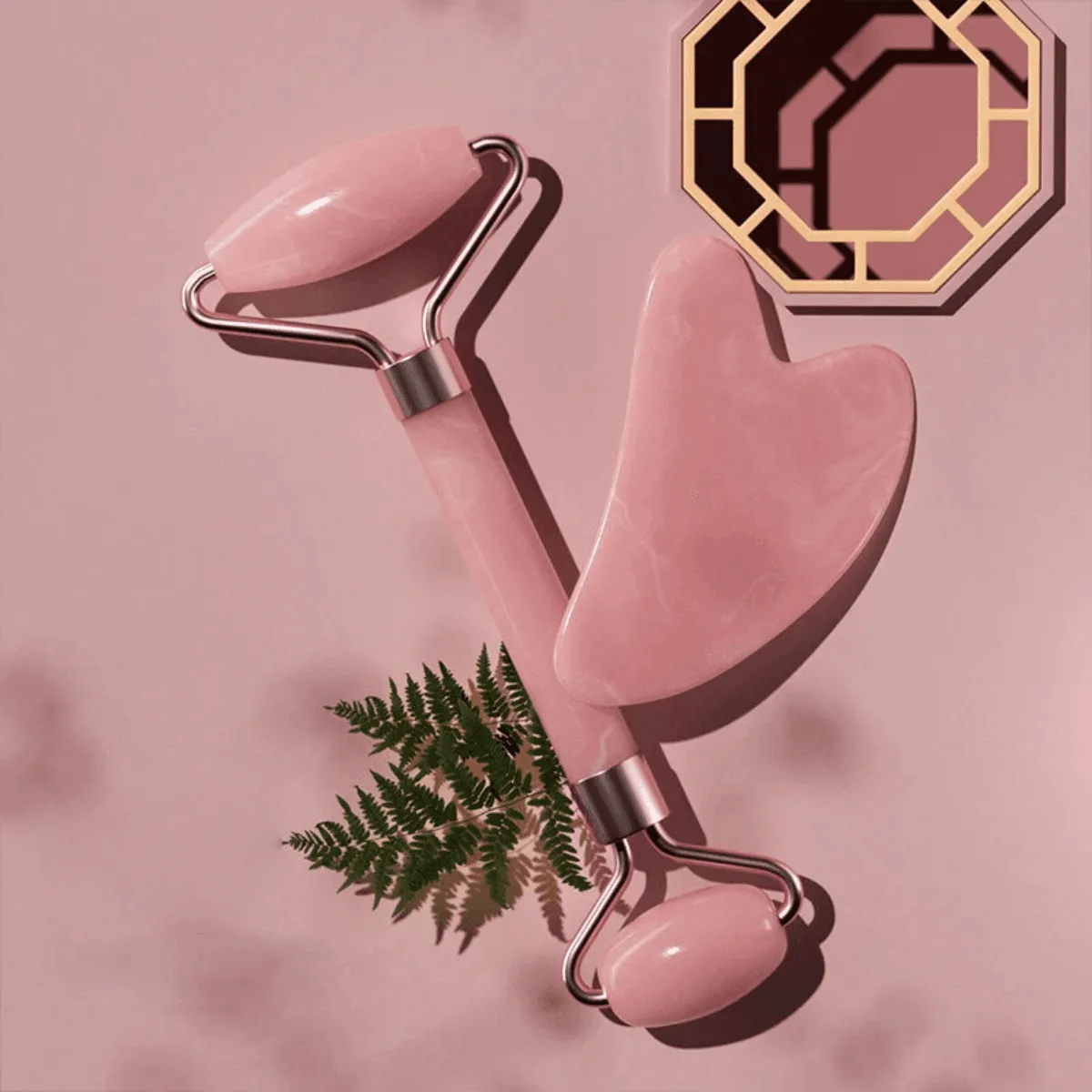 Gua Sha & Face Roller, Eco-Friendly, Lymphatic Drainage, Facial Sculpting, Smooth Rolling, Convenient Size, Boosts Circulation
