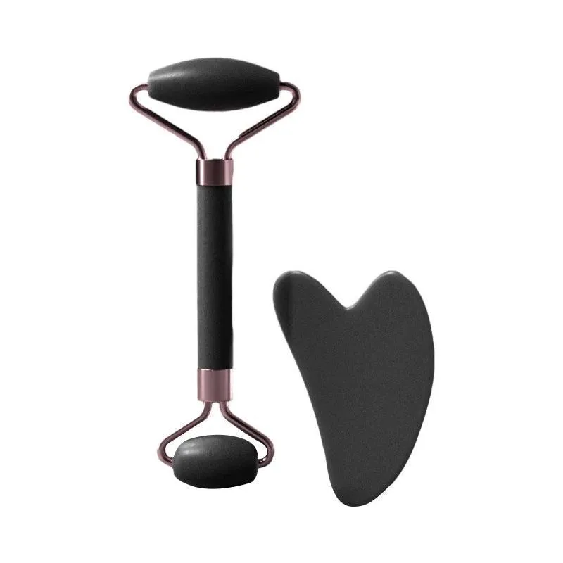 Gua Sha & Face Roller, Eco-Friendly, Lymphatic Drainage, Facial Sculpting, Smooth Rolling, Convenient Size, Boosts Circulation