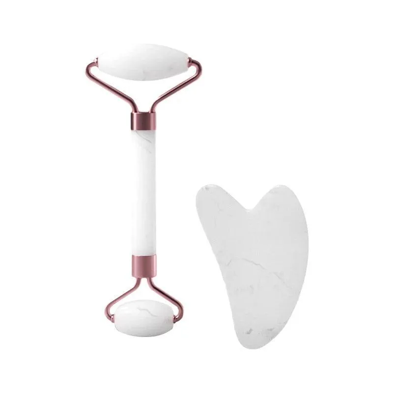 Gua Sha & Face Roller, Eco-Friendly, Lymphatic Drainage, Facial Sculpting, Smooth Rolling, Convenient Size, Boosts Circulation