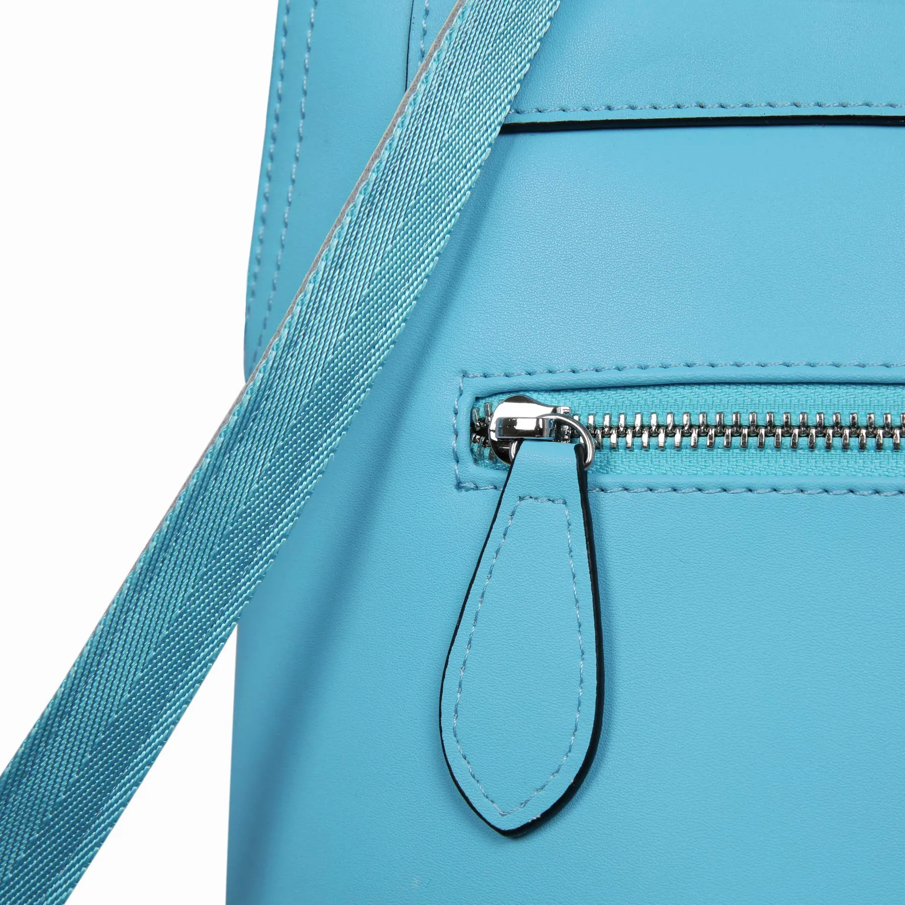 Heshe Women's Vintage Leather Backpack Casual Daypack for Ladies and Girls (Blue)