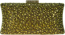HUANG ZHUANG Sparkly Elegant Crystal Clutch Solid Rhinestone Handbags For Women Party Purse Bridal Prom Bag