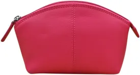 ili New York Genuine Leather Cosmetic Pouch  RFID Blocking, Leather Makeup Bag for Purse with Top Zip Closure & Interior Zip Pocket, Perfect as a Compact and Stylish Travel Cosmetic Bag