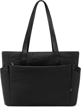KALIDI Large Tote Bag for Women with Zipper, Quilted tote bag with Compartments,Laptop Casual Handbag Oversize Shoulder Bag