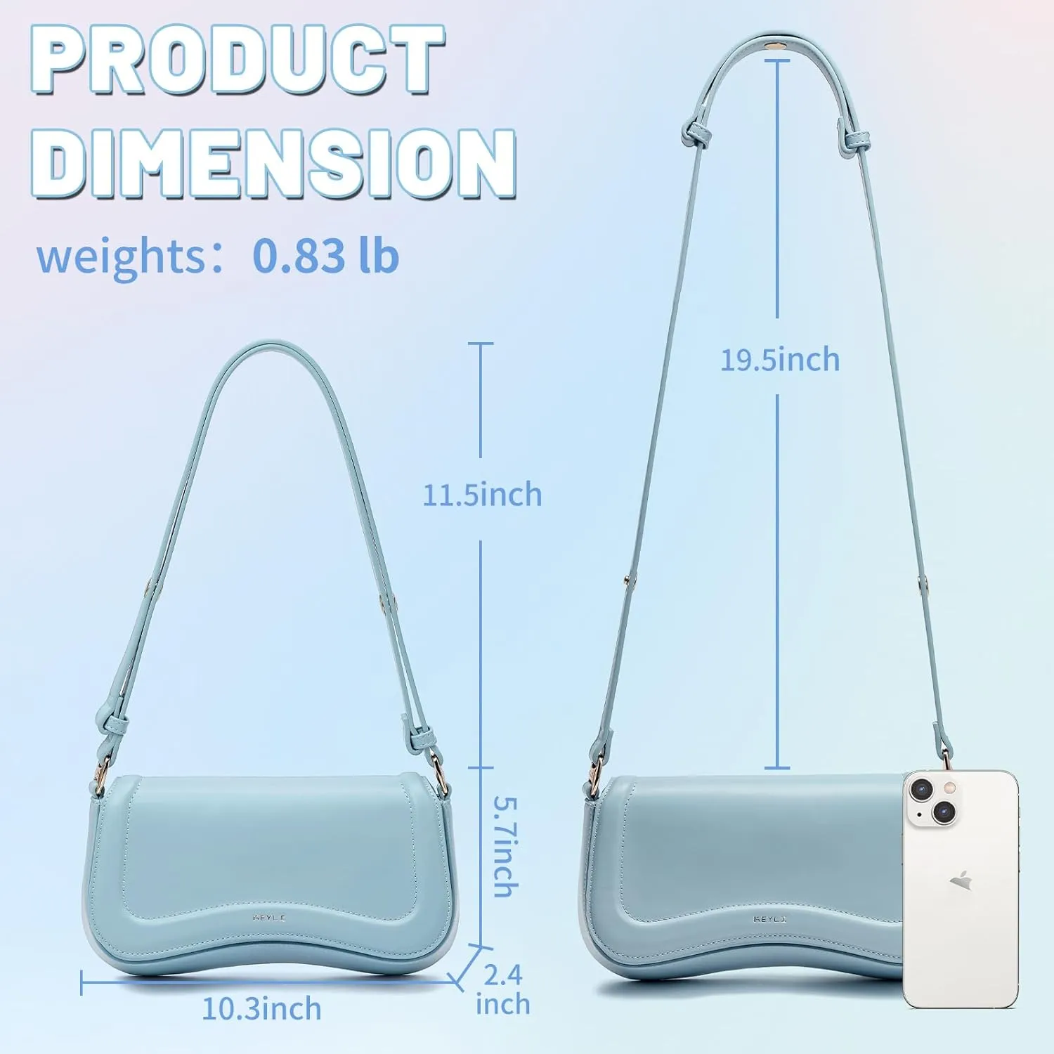 Keyli Small Shoulder Bag for women Trendy Crossbody Purse Waterproof Leather Handbags Clutch Tote Designer Bags