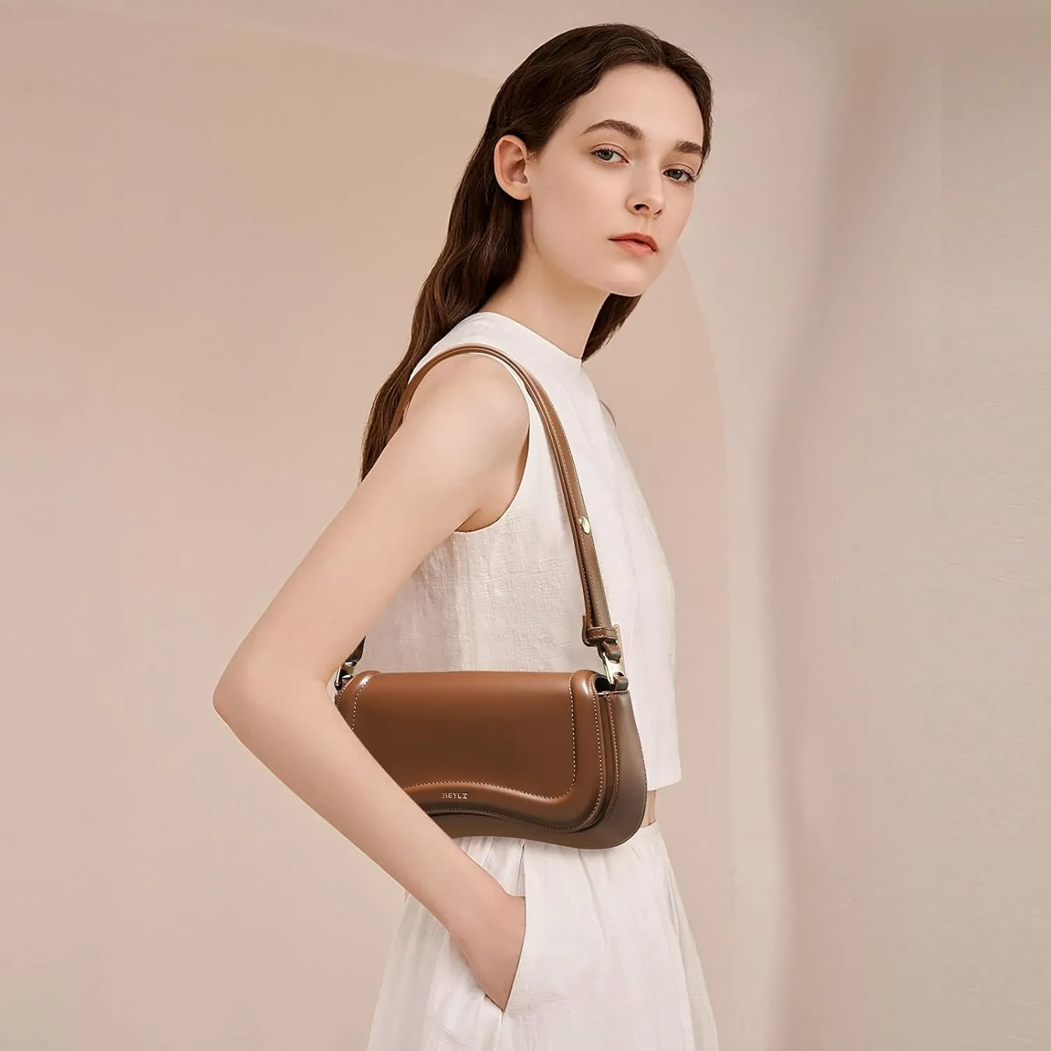 Keyli Small Shoulder Bag for women Trendy Crossbody Purse Waterproof Leather Handbags Clutch Tote Designer Bags