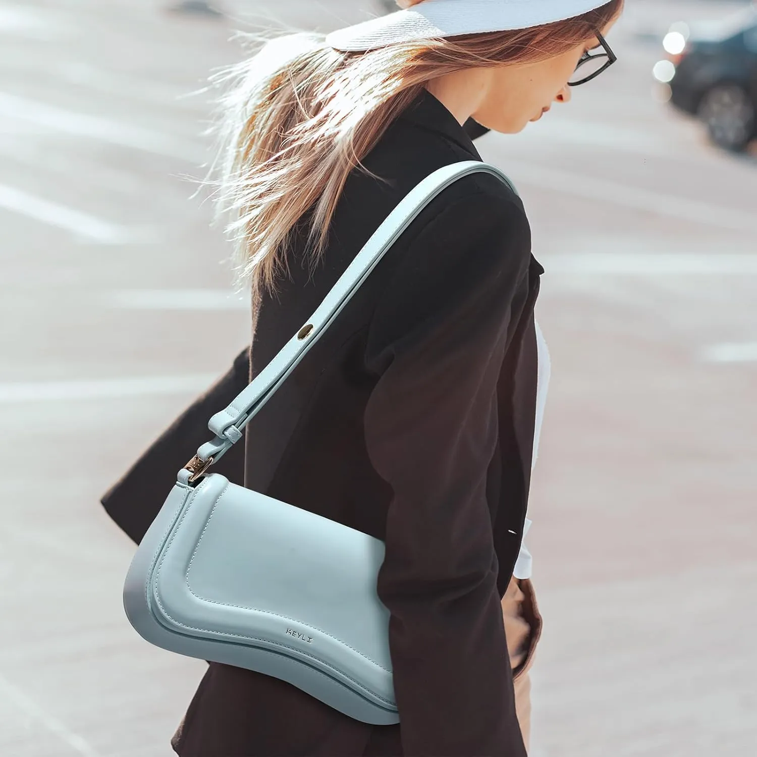 Keyli Small Shoulder Bag for women Trendy Crossbody Purse Waterproof Leather Handbags Clutch Tote Designer Bags