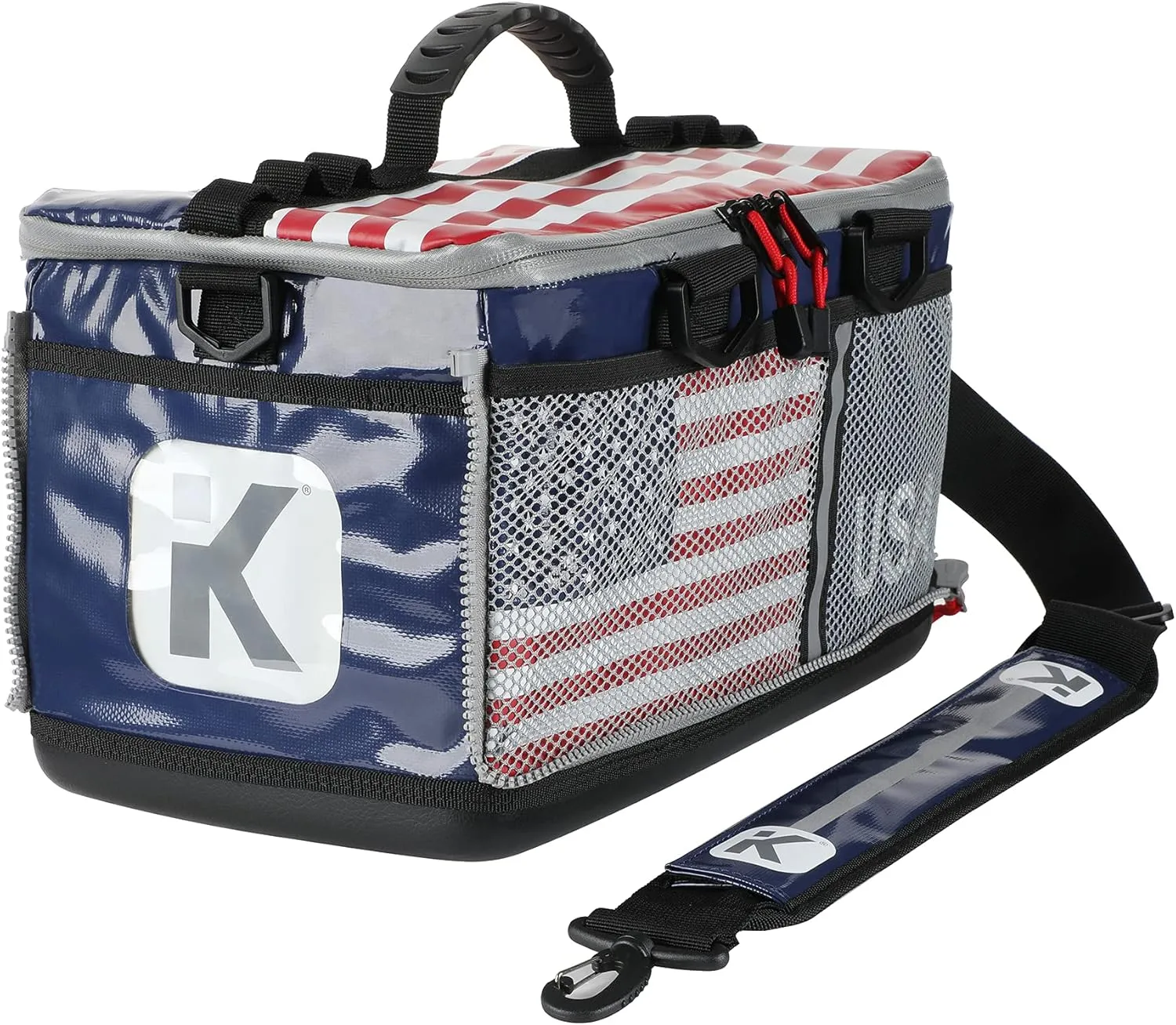KitBrix Waterproof Sports Duffel Bag, Personal Item Travel Bag 15.3" x 9.4" x 9.4" - Solid Base - Built for Wet, Muddy Gear - Multi-Use Swimming, Gym, Soccer, Camping, Triathlon Transition Bag - USA