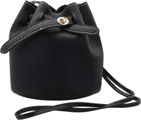 Ladies Bucket Bags,Small Bucket Purses Leather Crossbody Purse Adjustable Shoulder Strap Shrinking Bucket Bag