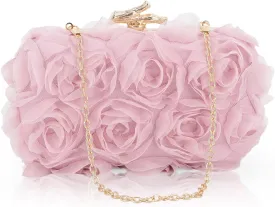 Lanpet Women Clutches Purse Lace Formal Flower Evening Handbag Chain Strap Shoulder Bag