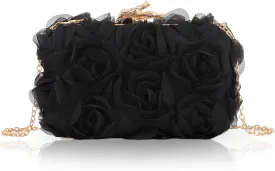 Lanpet Women Clutches Purse Lace Formal Flower Evening Handbag Chain Strap Shoulder Bag