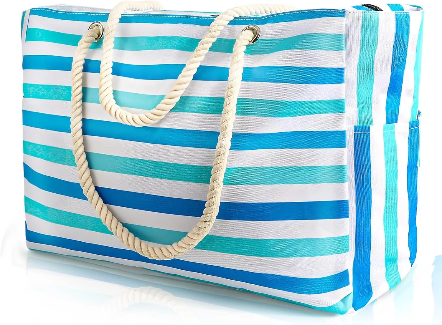 Large Beach Bag for Women & Men, Beach Bags Waterproof Sandproof, Travel Tote Bag, Swim Pool Bag for Family Outdoor