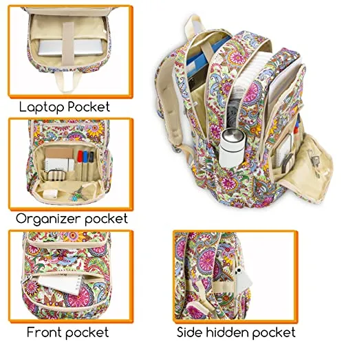 Large Colorful Women's Backpack for Travel, Leisure, School