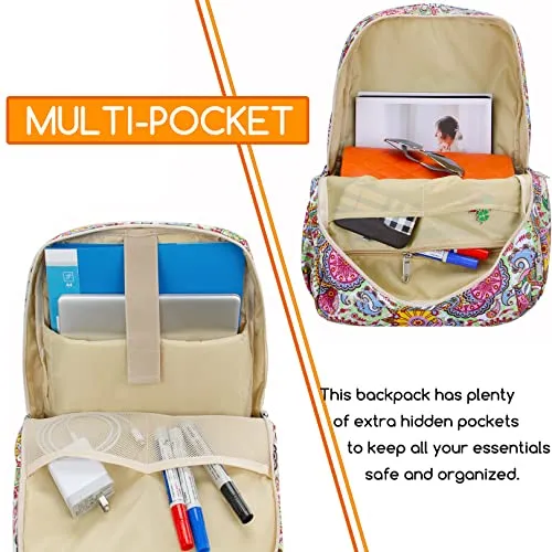 Large Colorful Women's Backpack for Travel, Leisure, School