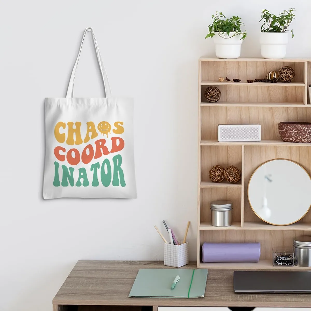 Leadership Boss Lady Chaos Coordinator Librarian Dance Teacher Supervisor Appreciation Gifts Tote Bag Reusable Grocery Bags