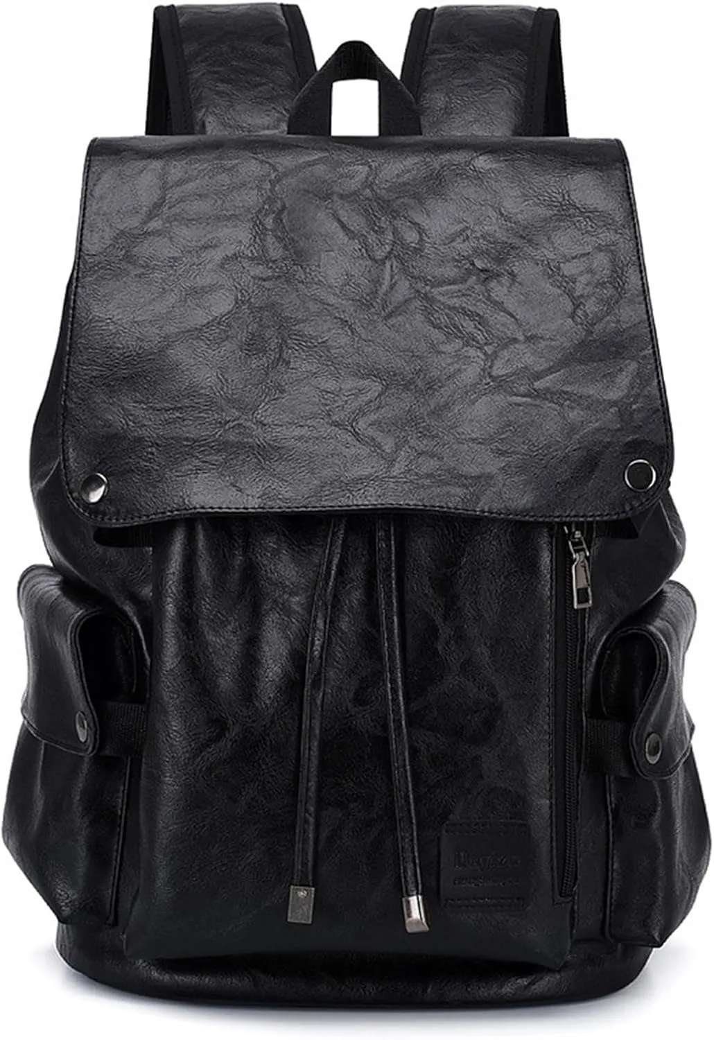 Leather Backpack for Women, Fashion Anti Theft Backpack Water Resistant Travel Daily, Black