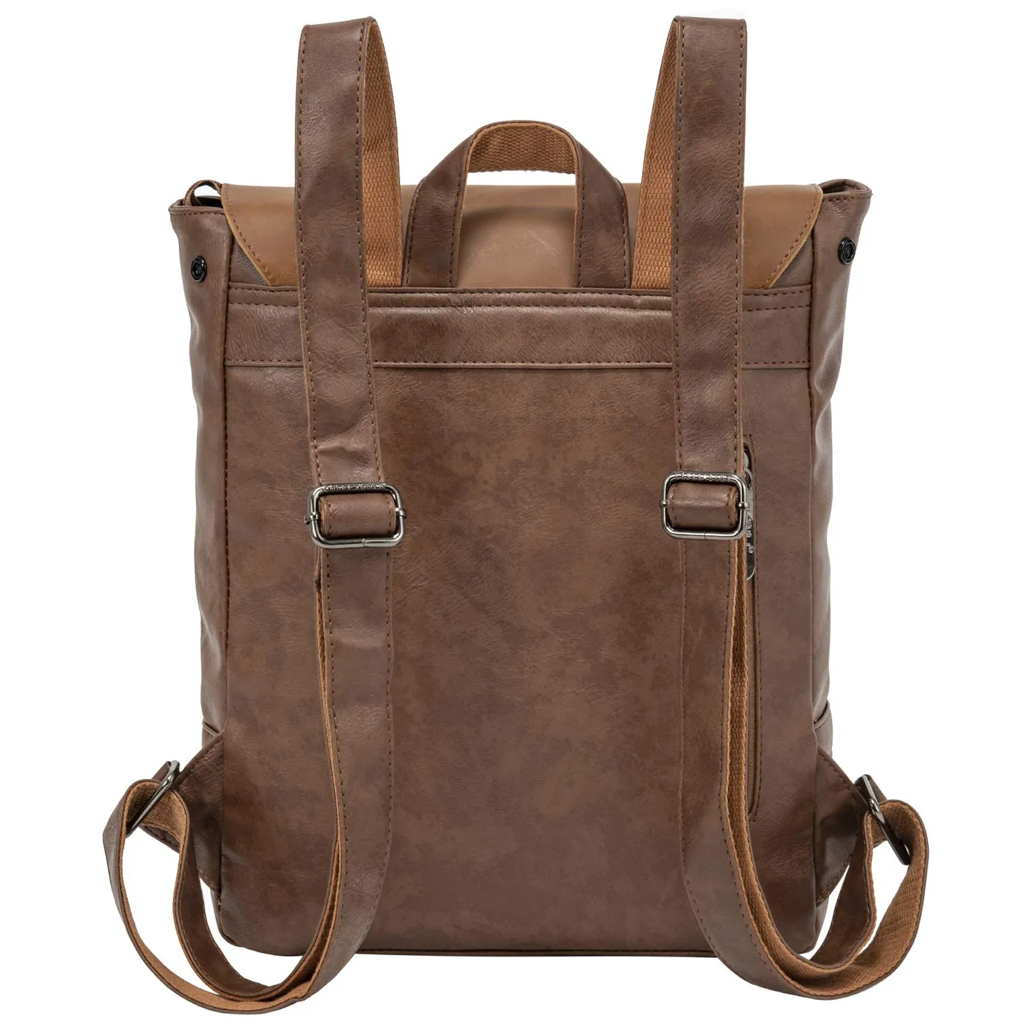 Leather Backpack for Women Men College Laptop Backpack Vintage Backpack Purse