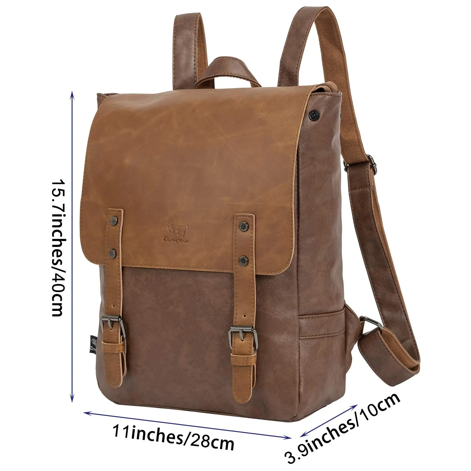 Leather Backpack for Women Men College Laptop Backpack Vintage Backpack Purse