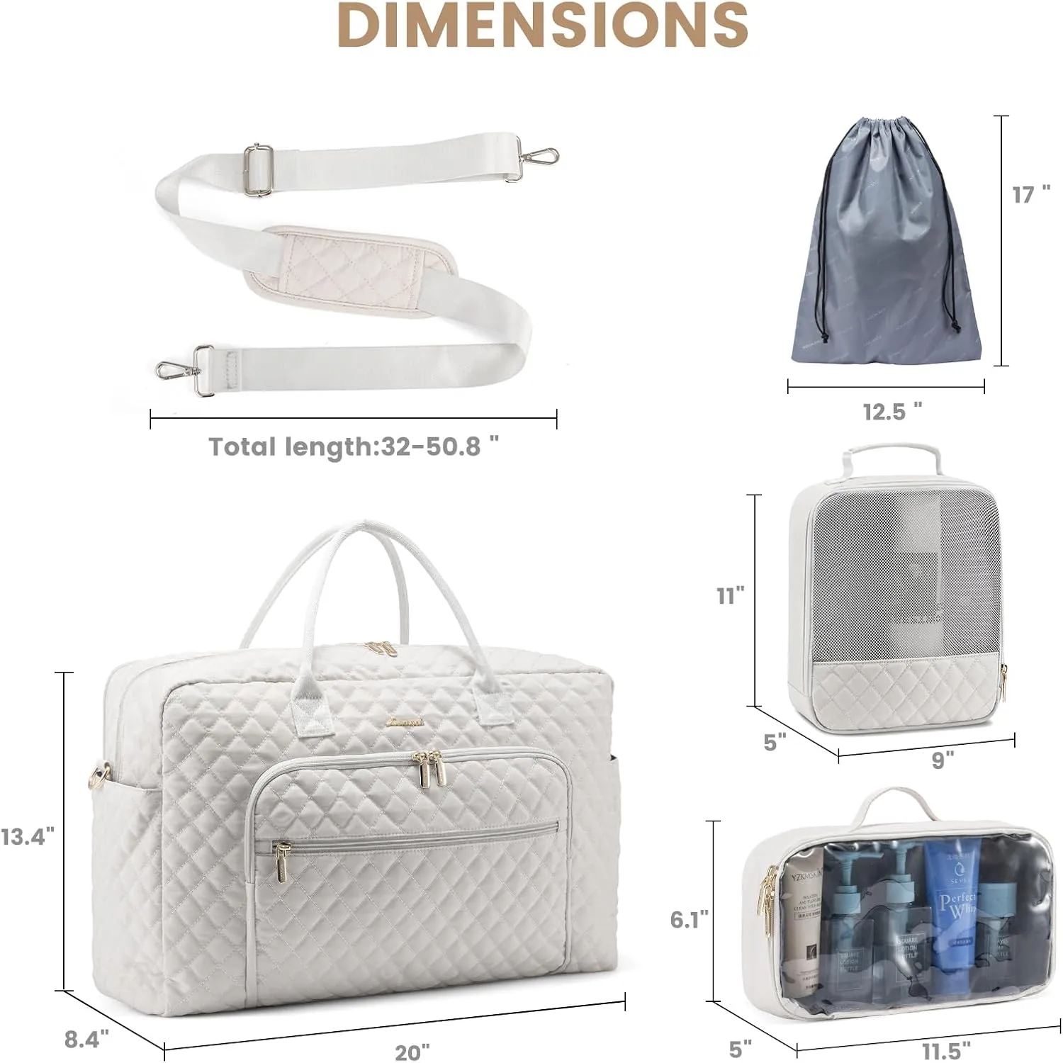 LOVEVOOK Travel Duffle Bag, Weekender Bag for Women with Toiletry Bag Carry on Overnight Bag with Laptop Compartment, Yoga Gym Bag with Wet Pocket Shoe Bag, Hospital Bag for Labor and Delivery