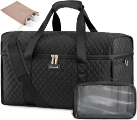 LOVEVOOK Travel Duffle Bag, Weekender Bags For Women, Carry On Duffel Bags For Airplanes, Overnight Bag With Toiletry Bag, Hospital Bag for Labor and Delivery, Yoga Gym Bag with Wet Pocket, 3Pcs Set