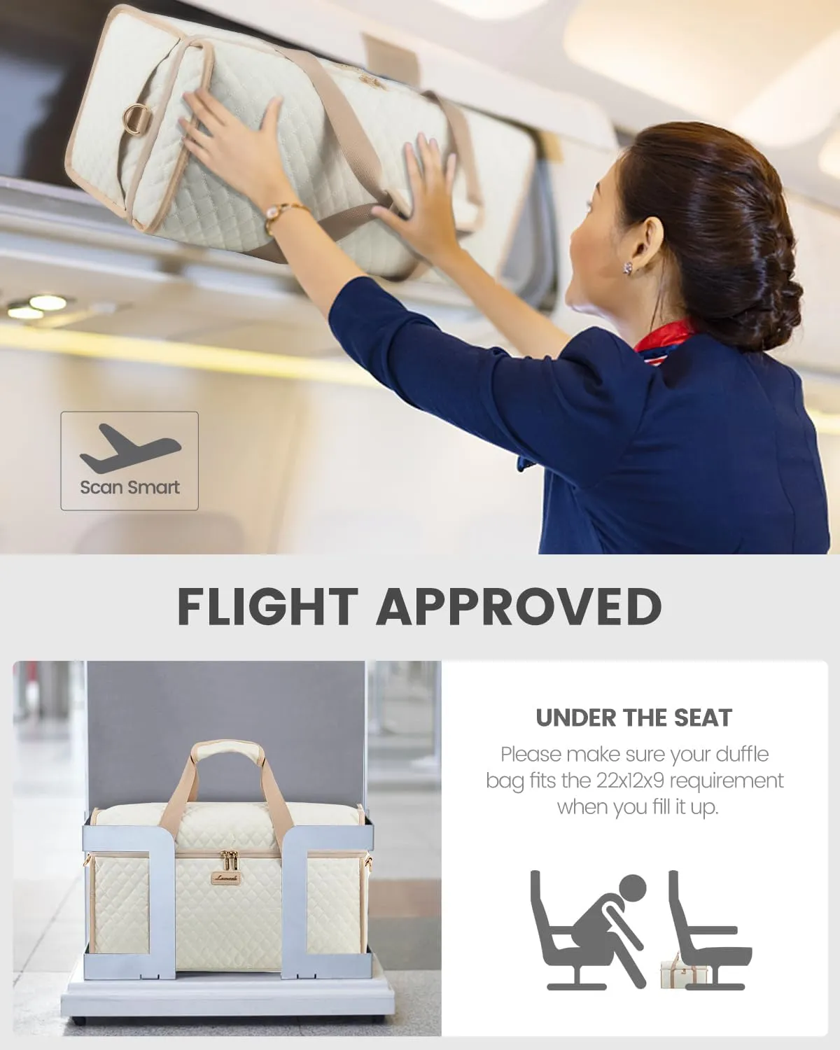 LOVEVOOK Travel Duffle Bag, Weekender Bags For Women, Carry On Duffel Bags For Airplanes, Overnight Bag With Toiletry Bag, Hospital Bag for Labor and Delivery, Yoga Gym Bag with Wet Pocket, 3Pcs Set