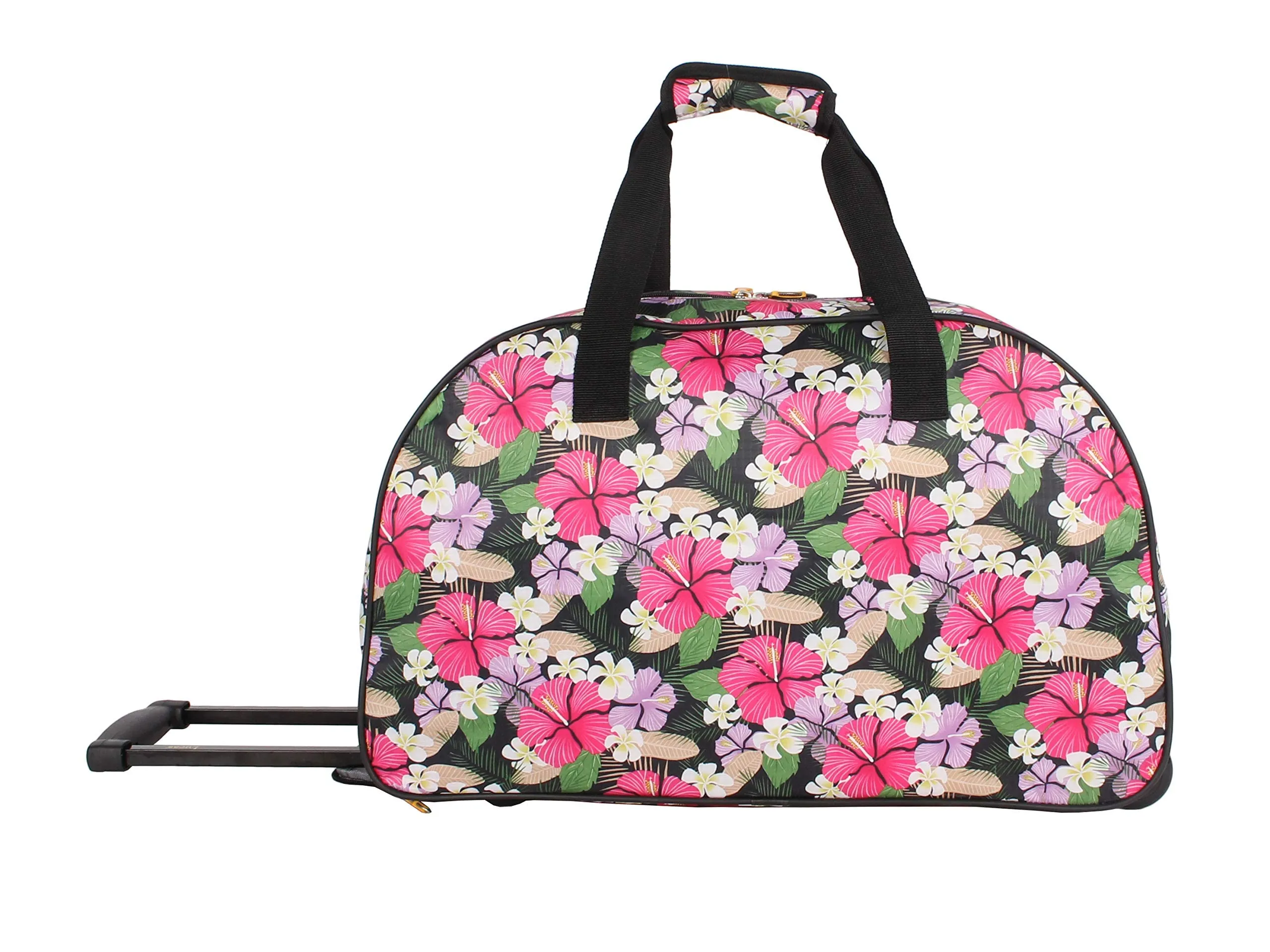 lucas Designer Carry On Luggage Collection - Lightweight Pattern 22 Inch Duffel Bag- Weekender Overnight (Tropic, 22in)